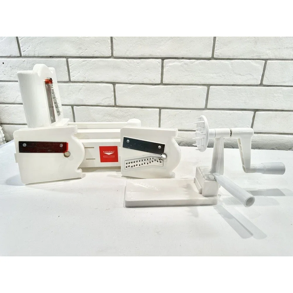 Williams Sonoma Paderno World‎ Cuisine Plastic Spiral Vegetable Slicer 3 Blades